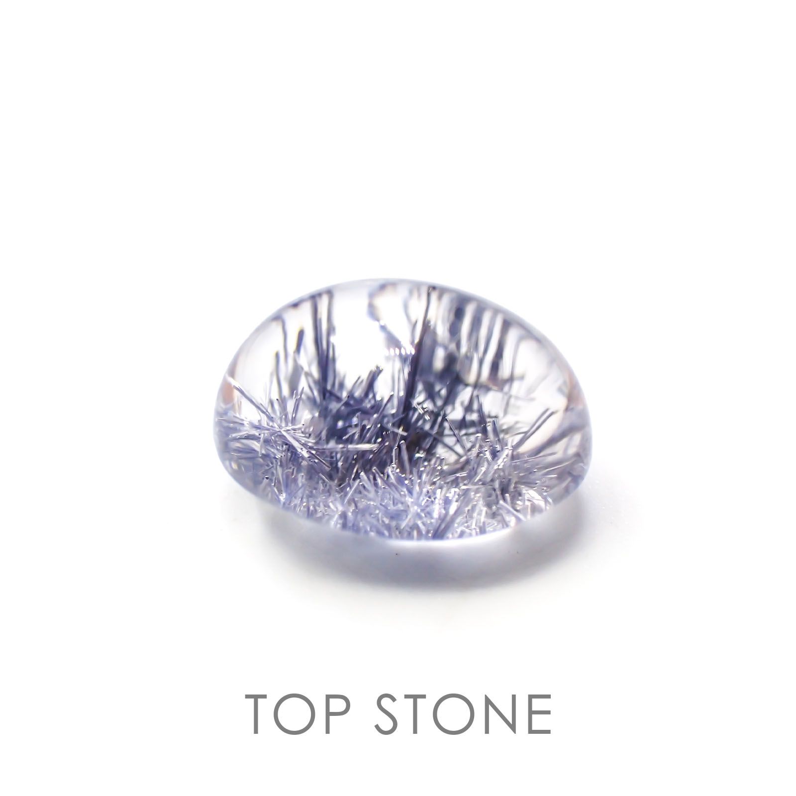 デュモルチェライトインクォーツ 南アフリカ産 ルース 14.93ct[21019207]16.6×12.7mm前後