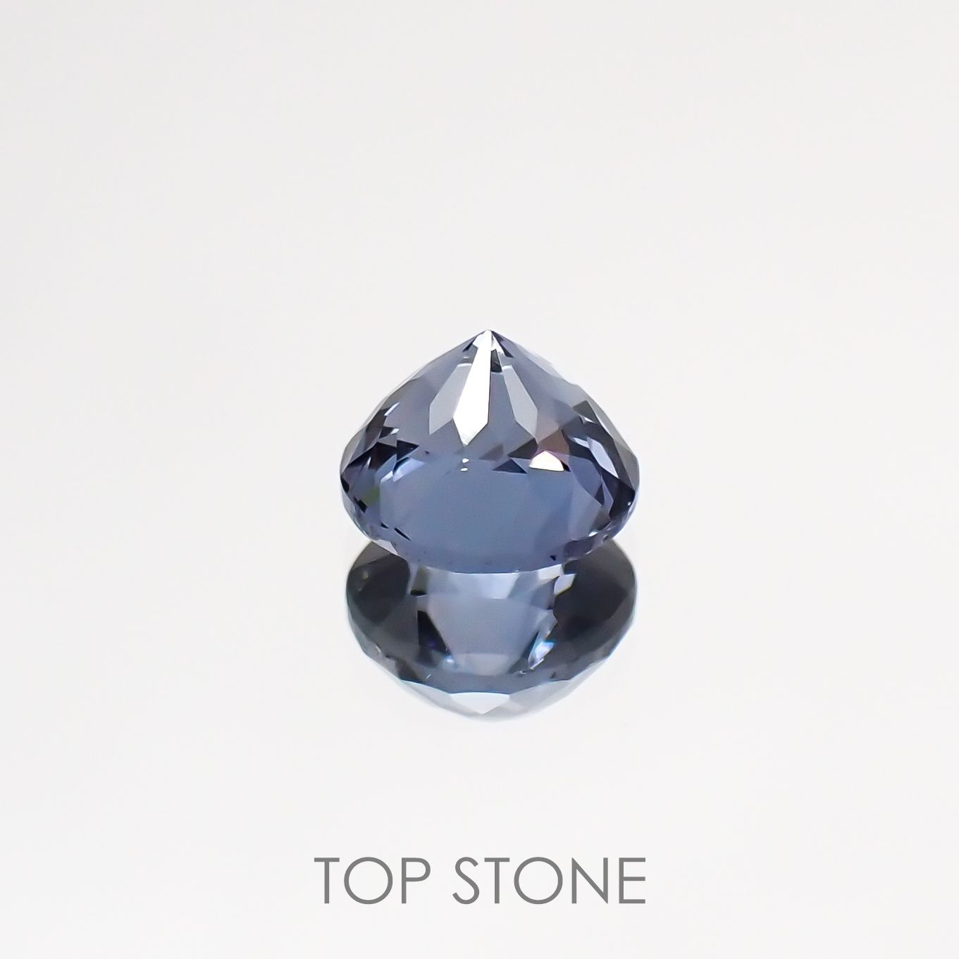 グレイッシュブルースピネル ビルマ産 ルース 0.58ct[210811123]4.8×4.8mm前後