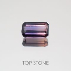 バイカラーサファイア(宝石名バイカラー・サファイア) タンザニア産 0.24ct 識別済[21029757]4.5×2.8mm前後
