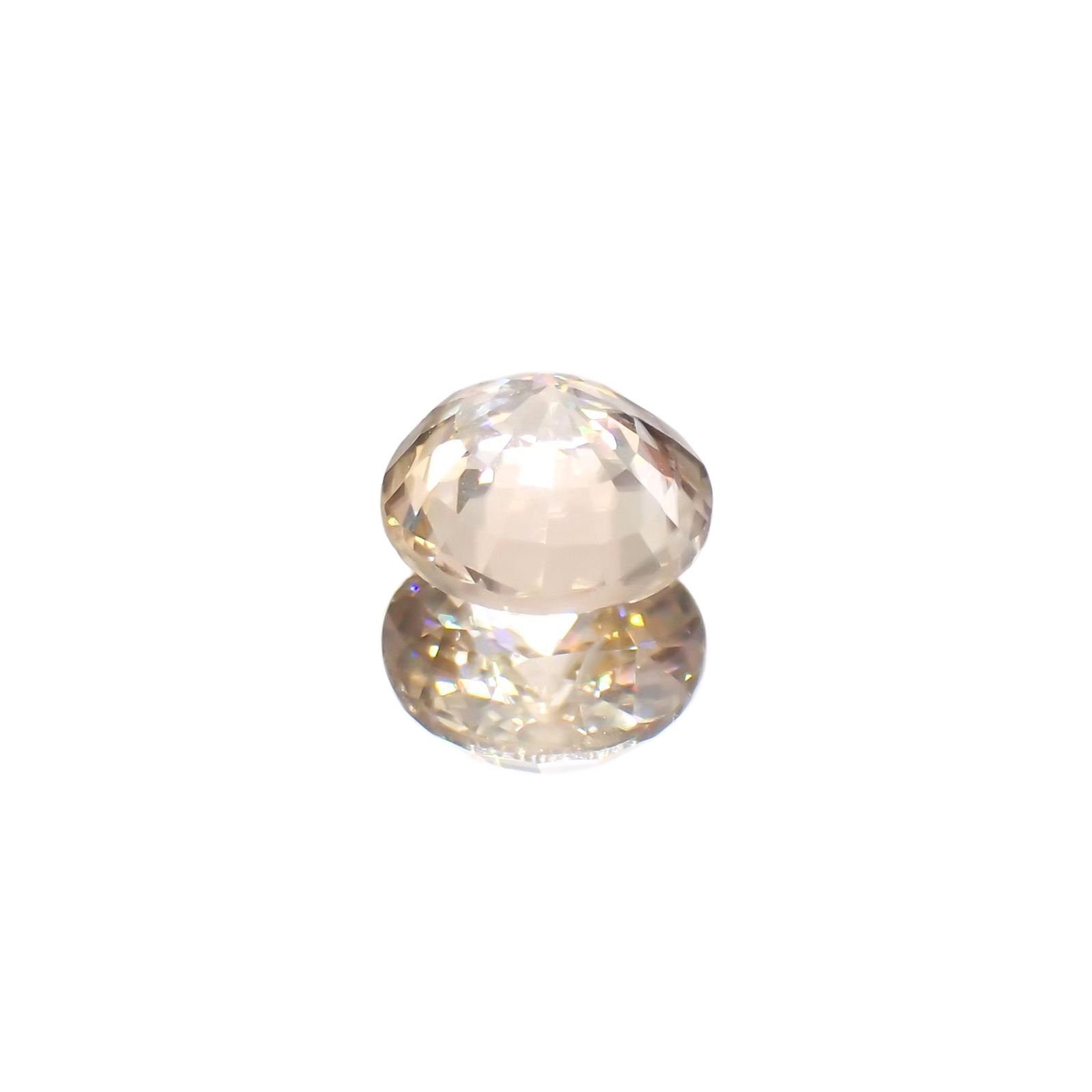 イエロージルコン(宝石名ジルコン)スリランカ/カンボジア産 1.48ct 識別済[220114830]6.4x6.4mm前後