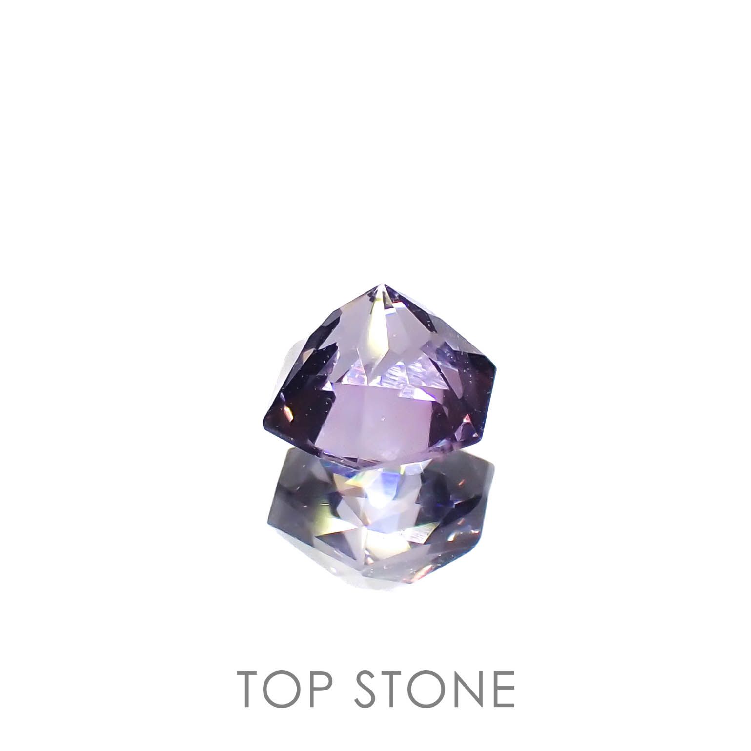 ◇ヘキサゴンカット◇バイオレットスピネル(宝石名スピネル)ビルマ/マダガスカル産 0.52ct 識別済[230220643]4.4x4.4mm前後
