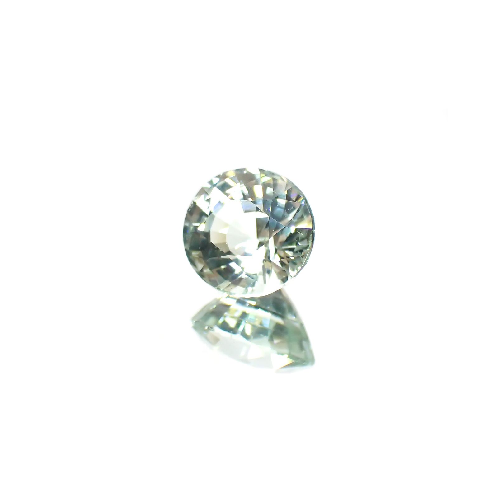 ミントトルマリン(宝石名ライトグリーン・トルマリン) ルワンダ産 1.443ct ソ付(彩珠)[21019997]7.3×6.8mm前後