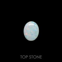 オパール(宝石名ホワイト・オパール) オーストラリア産 0.998ct ソ付(彩珠)[210711327]9.4×7.4mm前後
