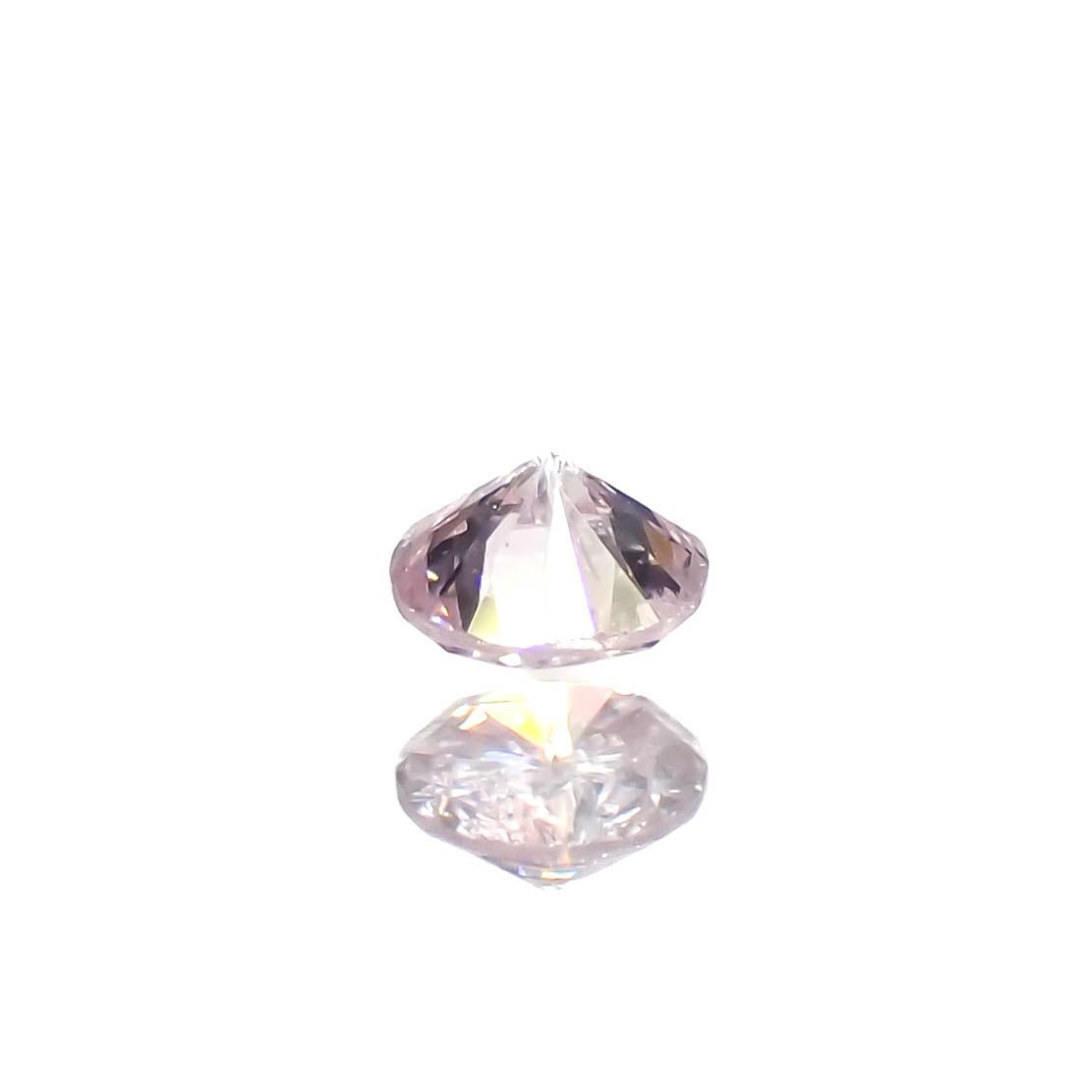 ピンクダイヤモンド(宝石名ダイアモンド I-2/VERY LIGHT PINK) 0.039ct ソ付(CGL)[230120143]2.12x2.17mm前後