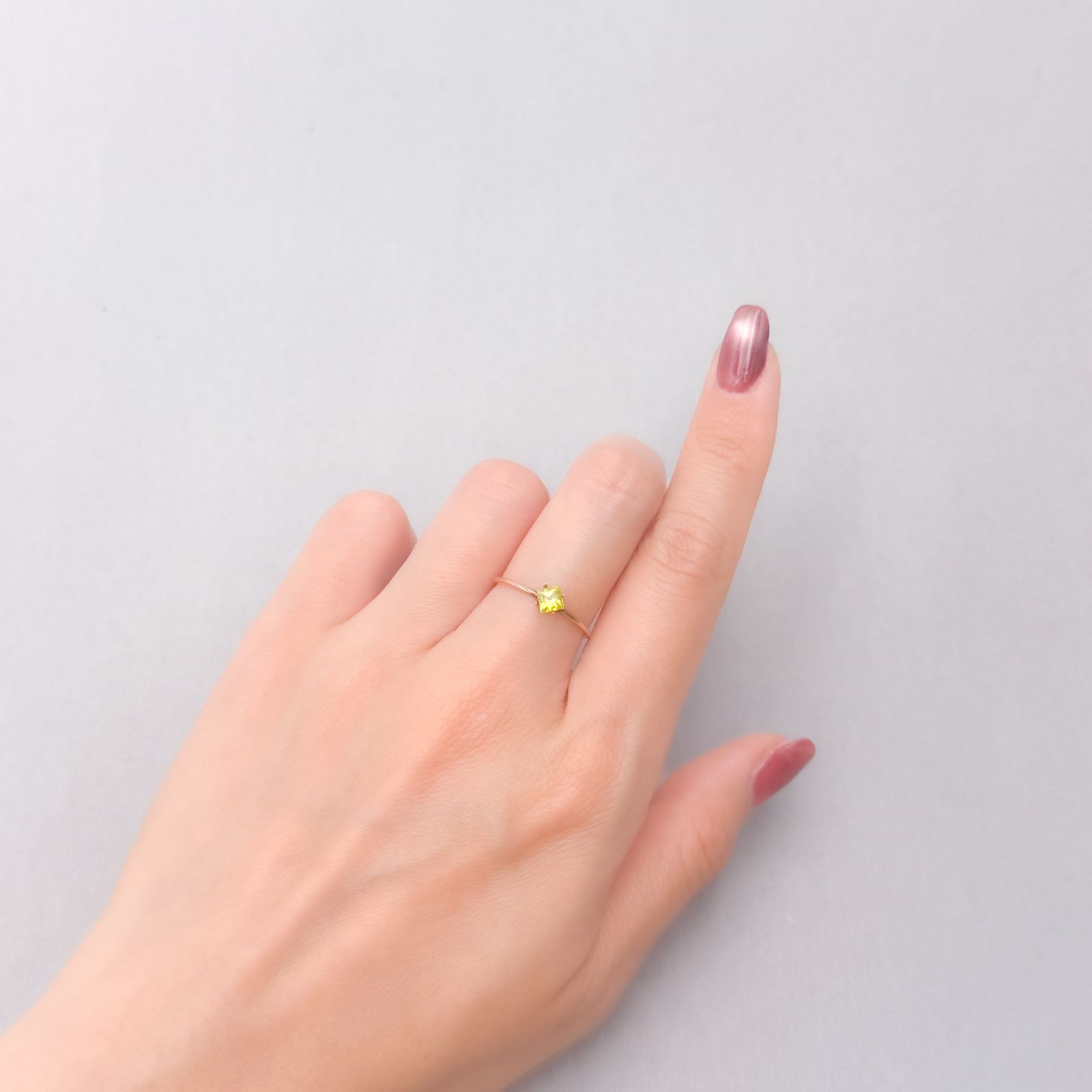 ◇プリンセスカット◇クリソベリル スリランカ/マダガスカル産 0.38ct [250330006]3.7x3.7mm前後