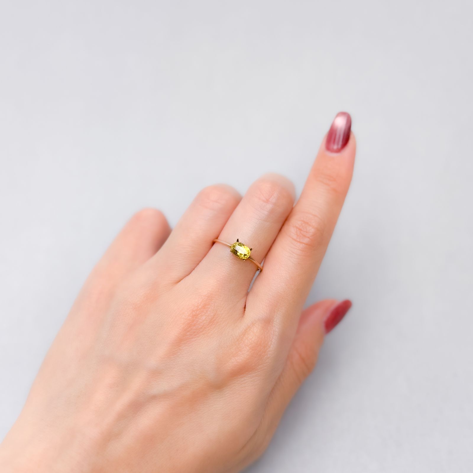 マリガーネット(宝石名グロッシュラー アンドラダイト・ガーネット)マリ共和国産 1.07ct 識別済[220115237]6.5x4.6mm前後