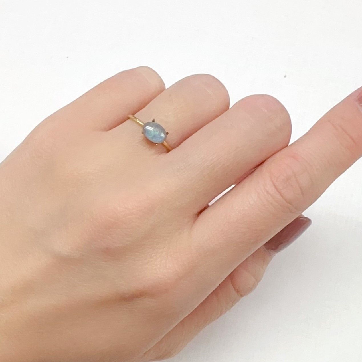 ブラックオパール オーストラリア産 0.42ct[240125278]7x5.2mm前後