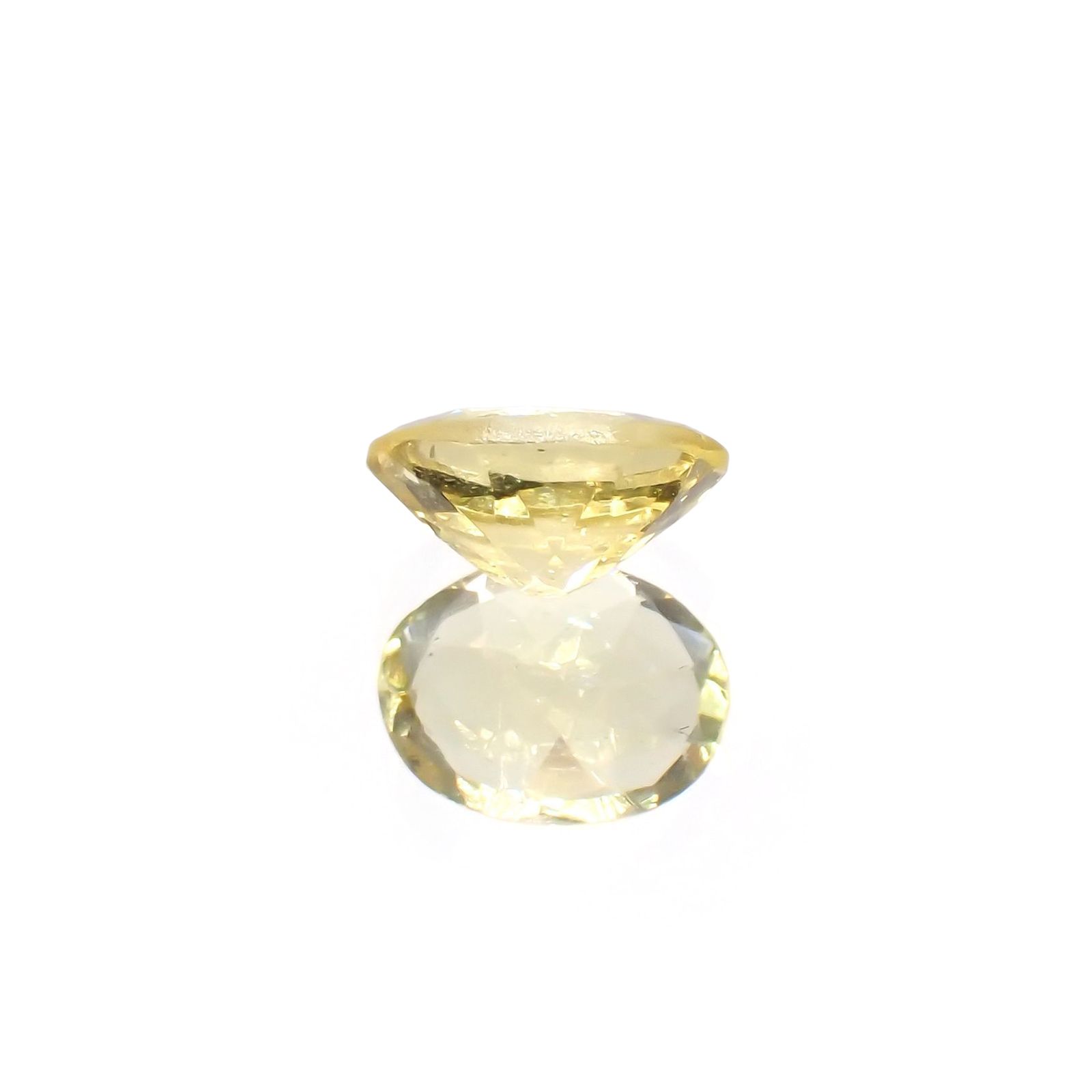 レモンイエローアパタイト(宝石名アパタイト) メキシコ産 識別済 1.25ct / 8x6.2mm前後 [210913228]