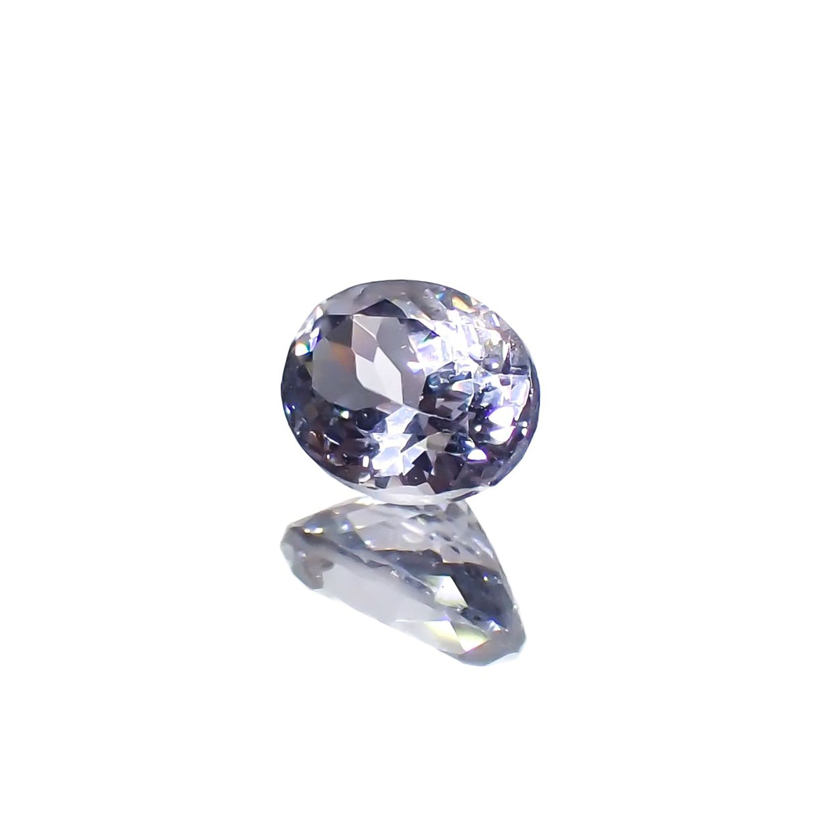 バイオレットスピネル(宝石名スピネル)ビルマ/マダガスカル産 0.42ct 識別済[250220648]4.9x3.8mm前後