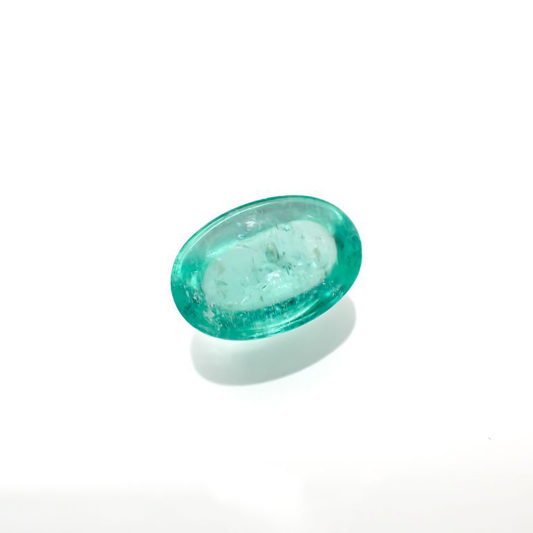 パライバトルマリン(宝石名トルマリン/別名パライバ・トルマリン)ブラジル・キントス鉱山産 2.470ct ソ付(宝貴協)[221018761]10.1x6.9mm前後