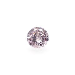 ピンクダイヤモンド(宝石名ダイアモンド I-1/LIGHT PINK PURPLE) 0.101ct ソ付(CGL)[230120128]3.06x3.1mm前後
