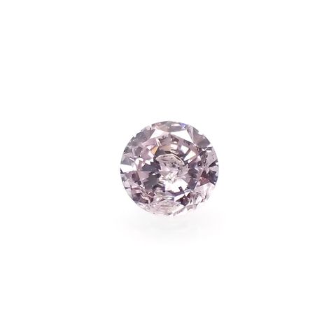 ピンクダイヤモンド(宝石名ダイアモンド I-1/LIGHT PINK PURPLE) 0.101ct ソ付(CGL)[230120128]3.06x3.1mm前後