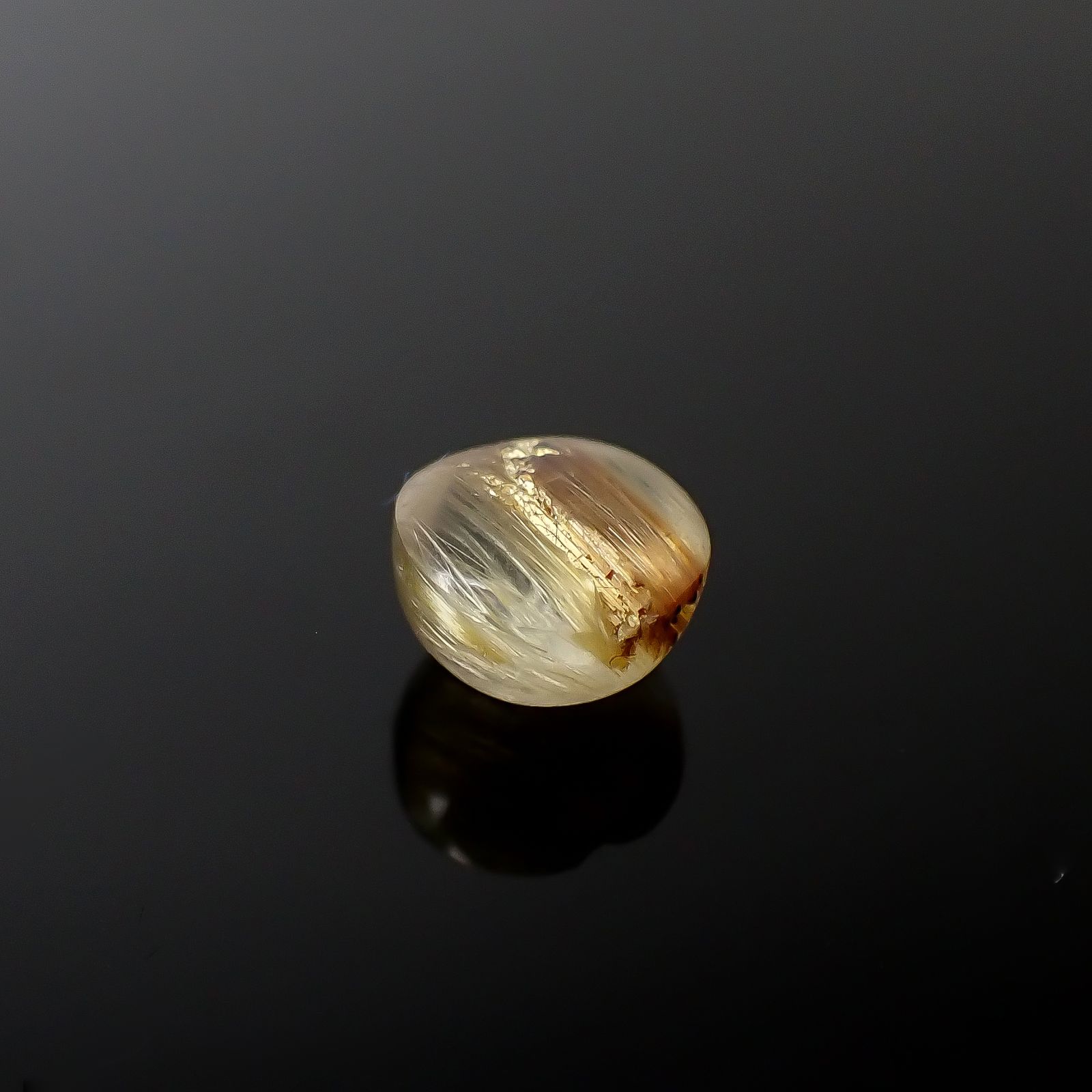 ルチルクオーツ キャッツアイ ブラジル産 1.98ct[240427334]7.3x7.2mm前後