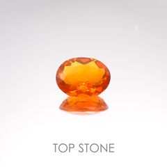 ファイヤーオパール(宝石名ファイヤー・オパール) メキシコ産 1.56ct 識別済[20117524]9.8×7.6mm前後