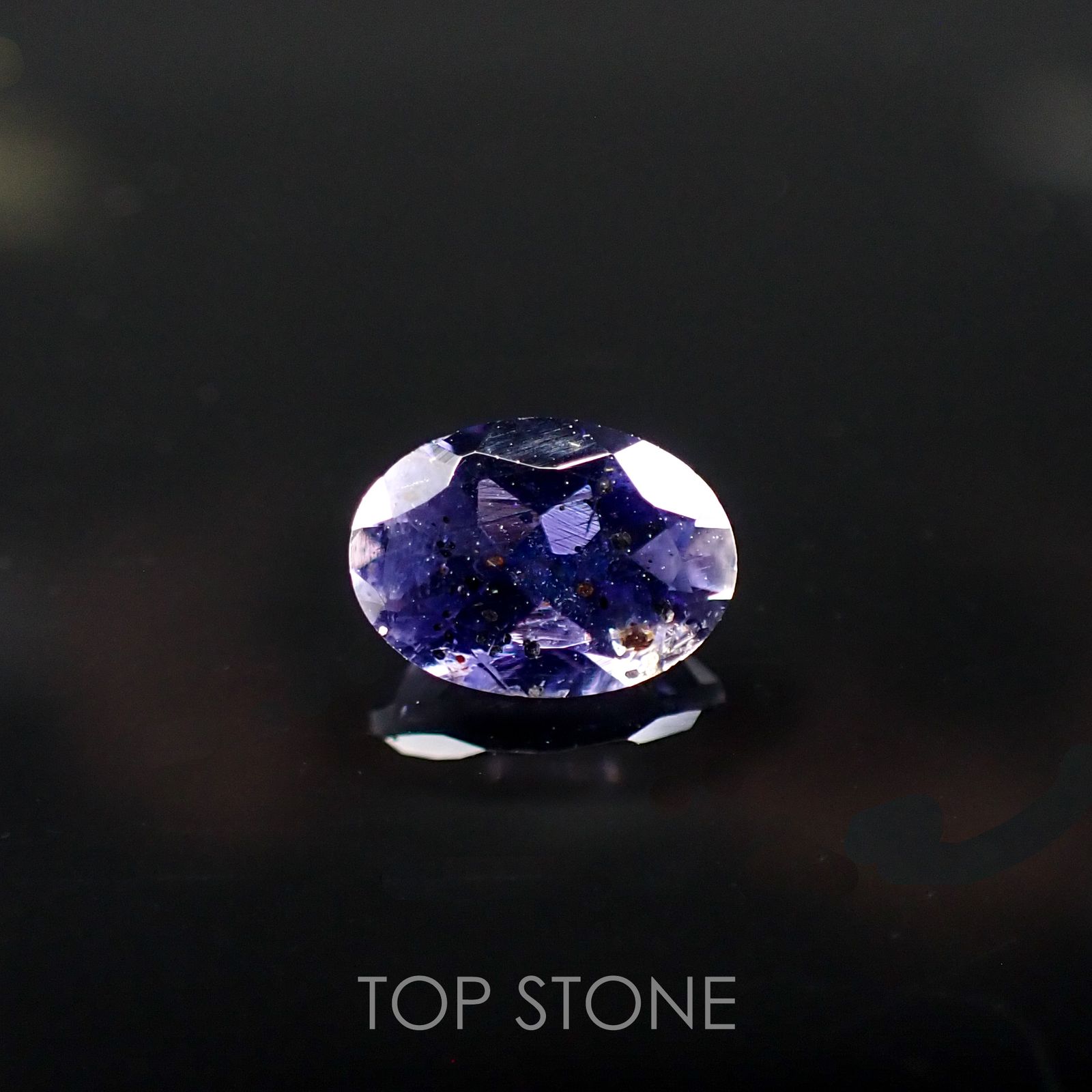 アイオライトサンストーン インド・ブラジル産 ルース 0.7ct[210611101]7.1×5.1mm前後