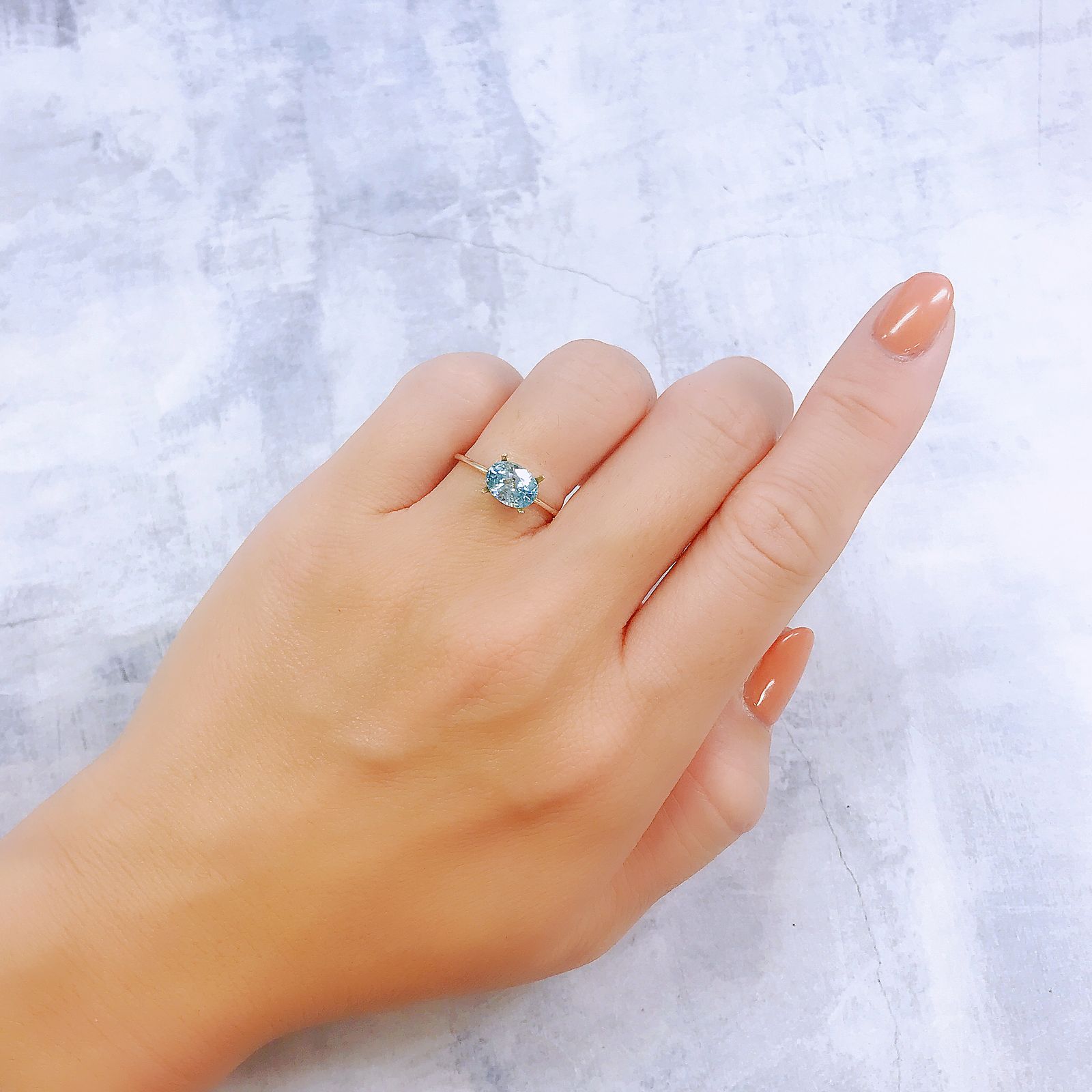 バイカラーブルージルコン カンボジア産 1.65ct[221018645]7.8x5.9mm前後