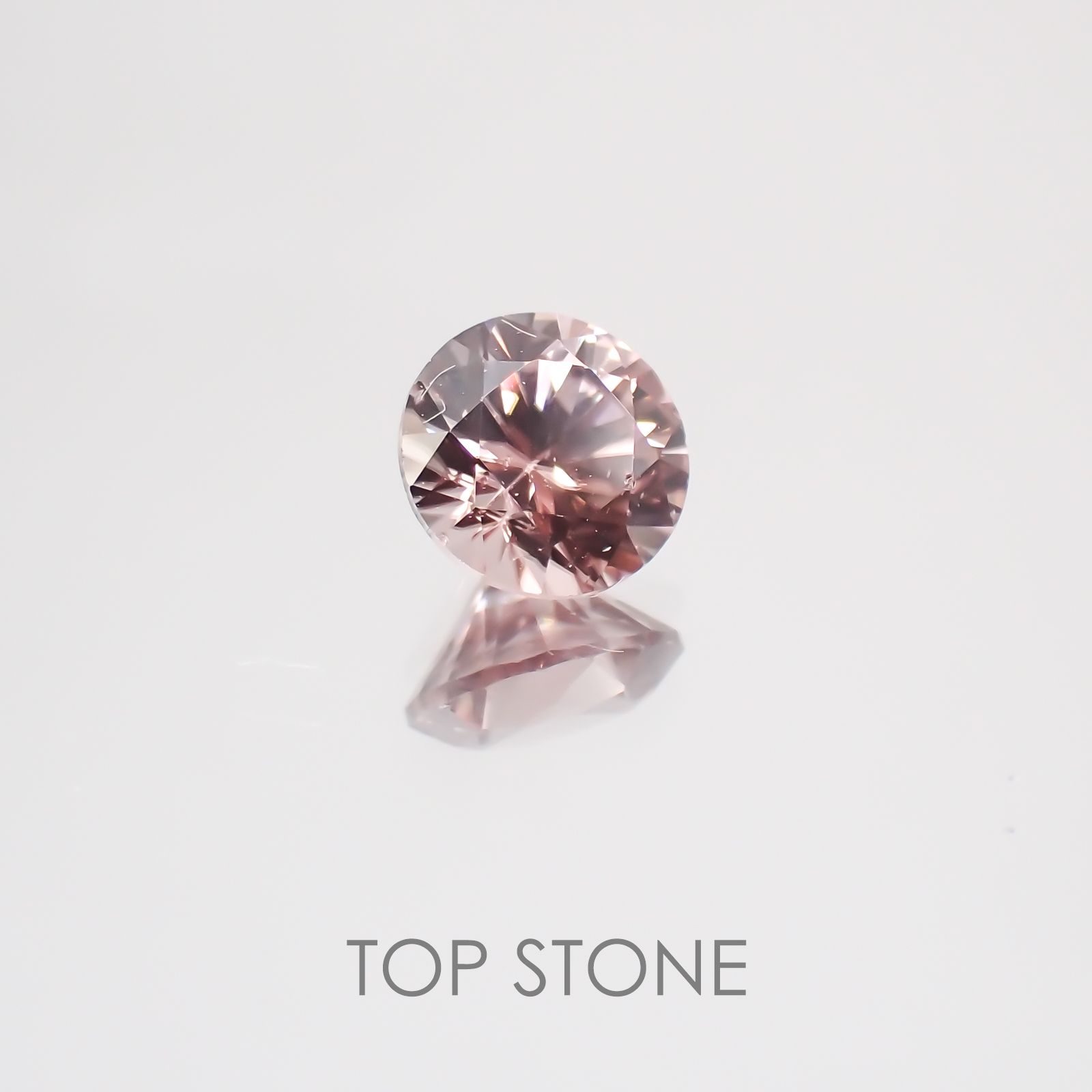 ピンクジルコン(宝石名ジルコン) スリランカ/カンボジア産 0.72ct 識別済[21049372]5.1×5.1mm前後