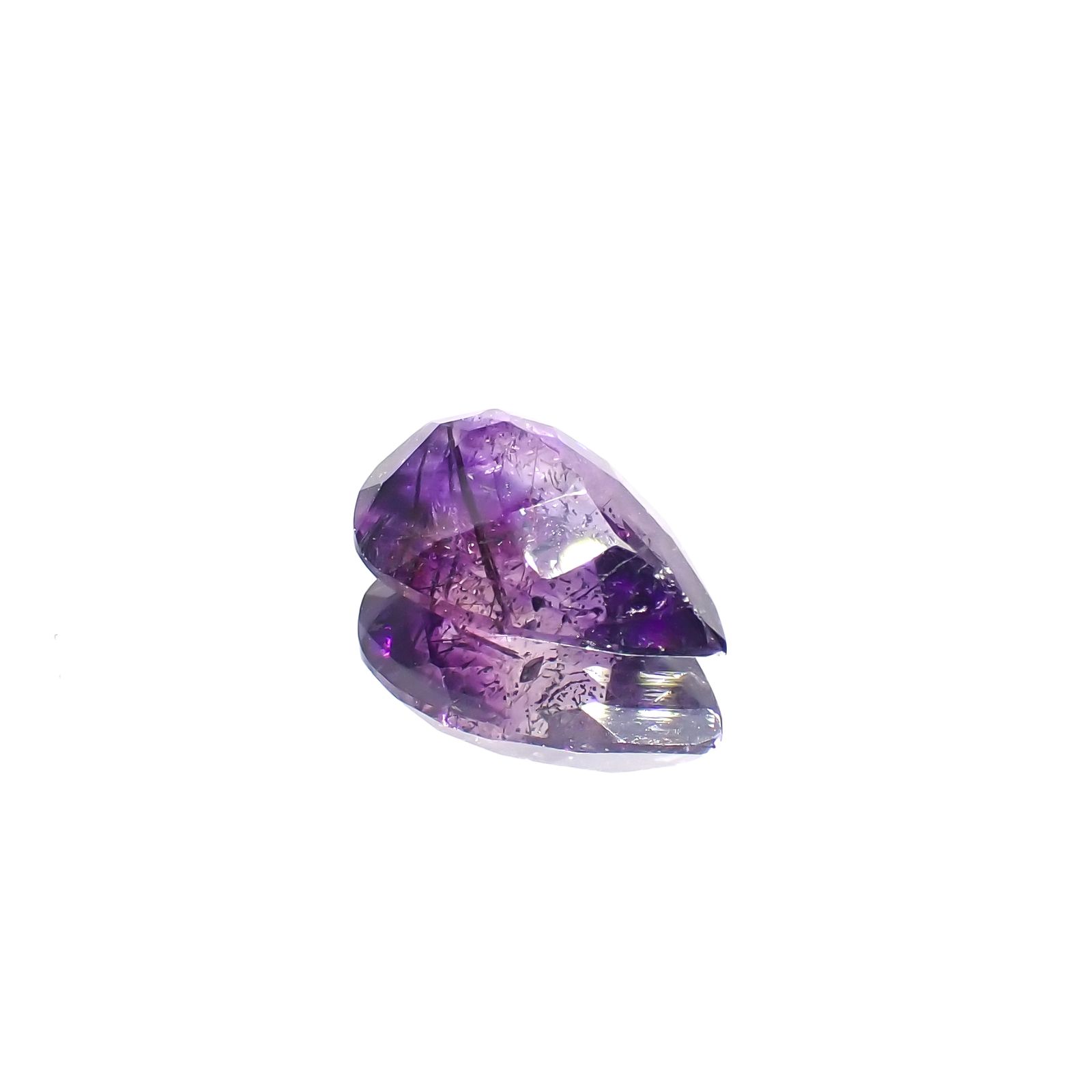 アメジストエレスチャル ナイジェリア産 4.42ct[230622439]14.8x9.5mm前後