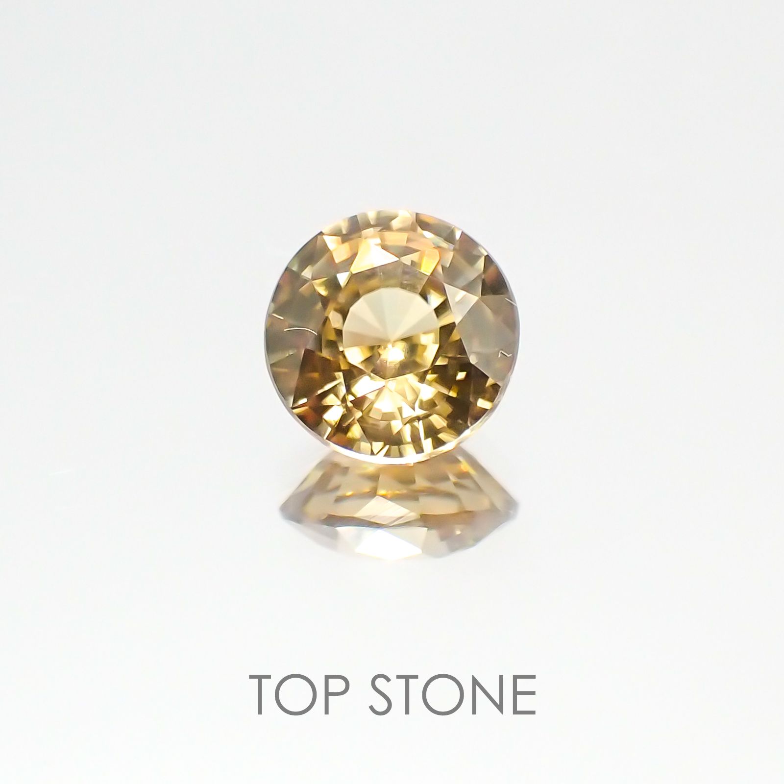 イエロージルコン(宝石名ジルコン) スリランカ/カンボジア産 1.21ct 識別済[20128067]6.1×6.1mm前後