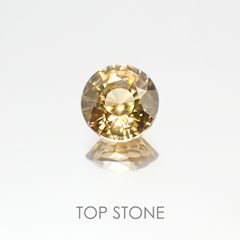 イエロージルコン(宝石名ジルコン) スリランカ/カンボジア産 1.21ct 識別済[20128067]6.1×6.1mm前後