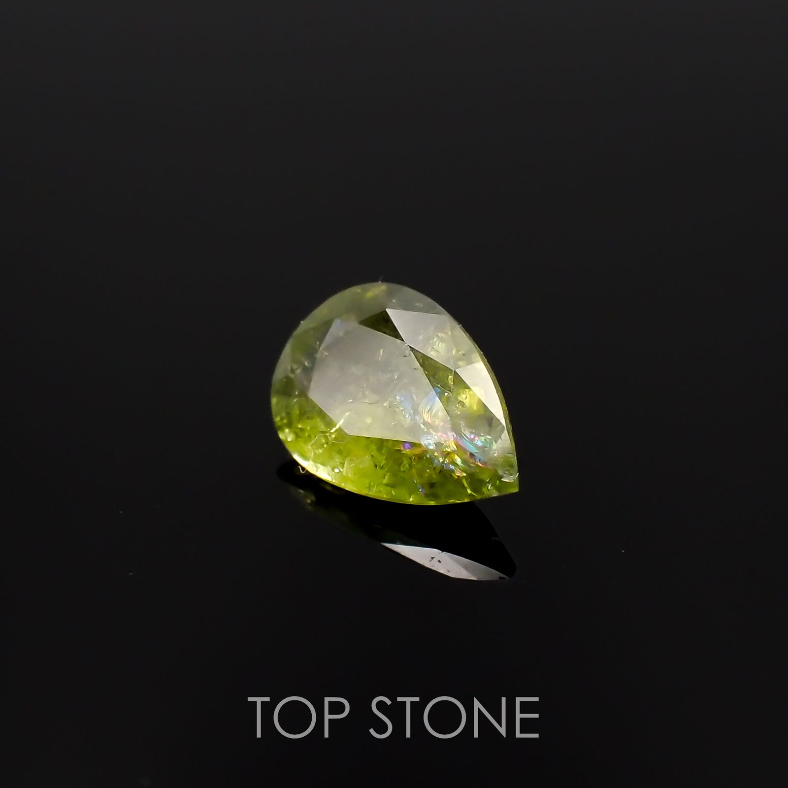 イリデッセンスクロムトルマリン(宝石名トルマリン)ケニア産 0.63ct 識別済[221119095]7.4x5.1mm前後