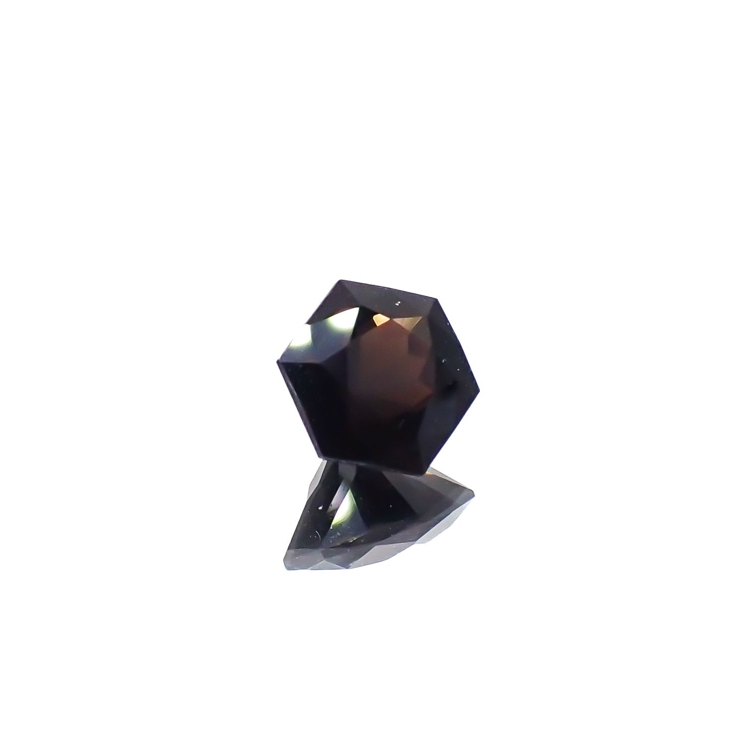 ◇ヘキサゴンカット◇モリオン チベット産 1.48ct[240427363]7.1x6.9mm前後