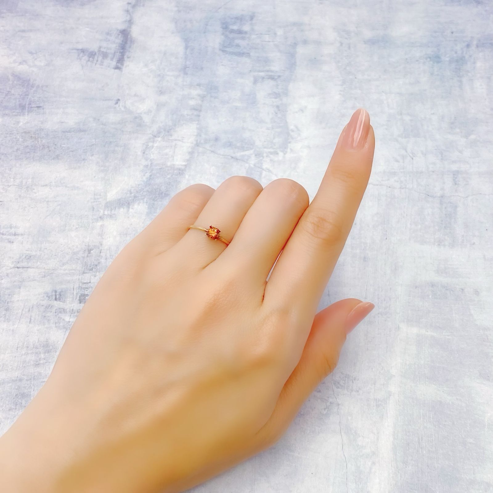 ◇ヘキサゴンカット◇オレンジジルコン(宝石名ジルコン)スリランカ/カンボジア産 0.44ct 識別済[241129491]3.9x3.8mm前後