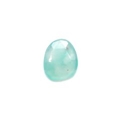 ◇フリーフォーム・ローズカット◇アクアプレーズ(宝石名ブルー グリーン・カルセドニー)南アフリカ産 2.58ct 識別済[231023787]12.7x10.2mm前後