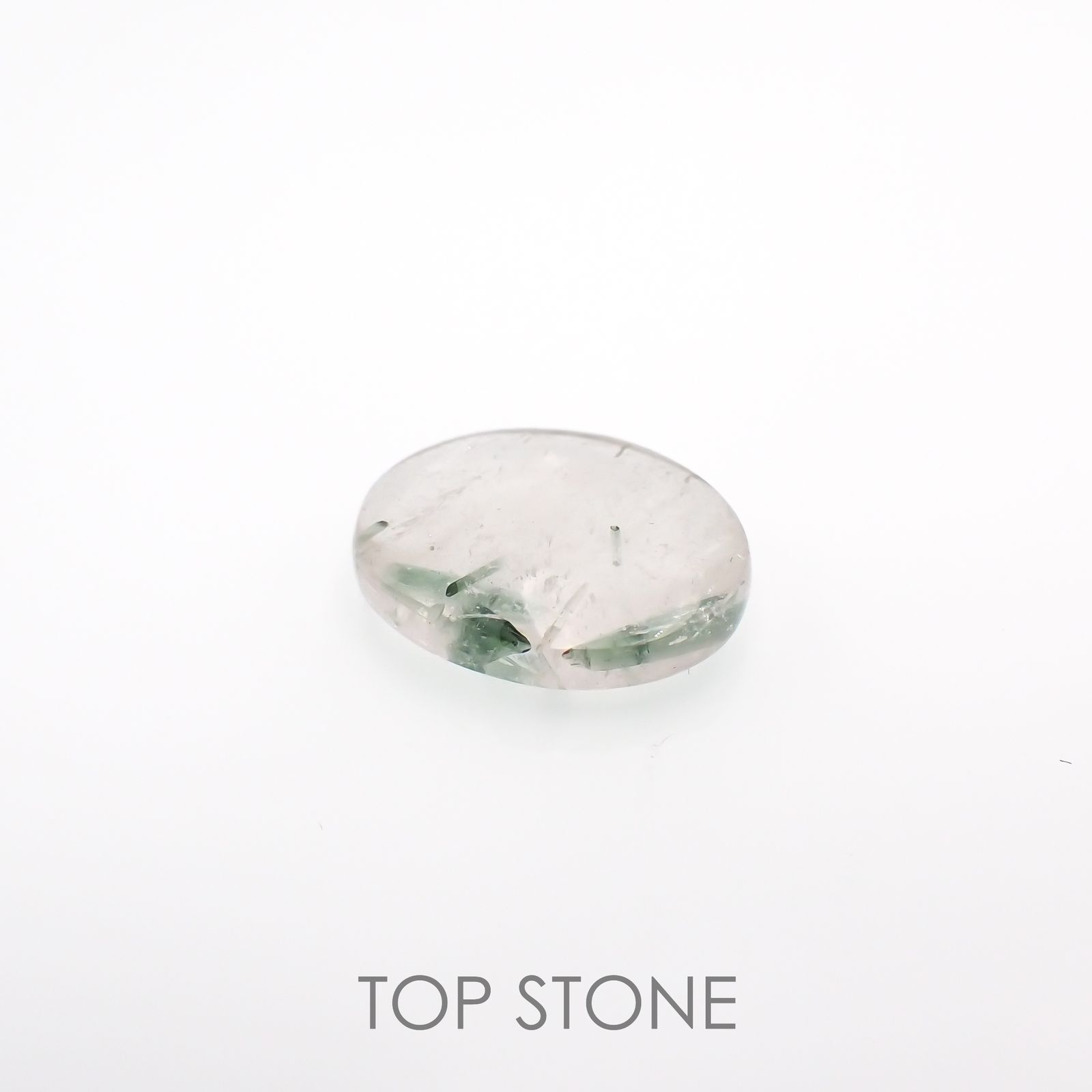グリーントルマリンインクォーツ ブラジル・ミナスジェライス州産 10.78ct[221018313]18.6x15mm前後