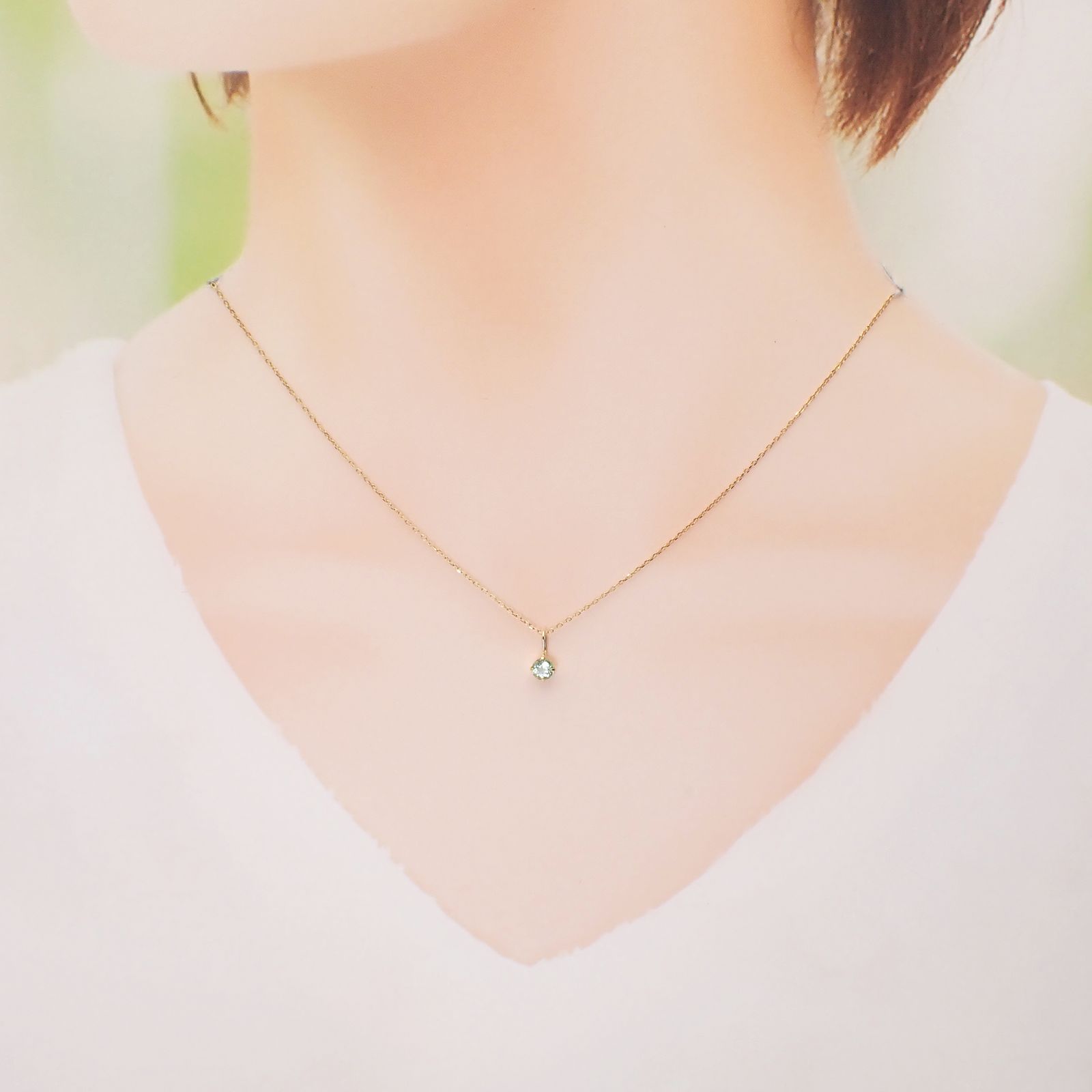 ◇K18 Petitデザイン限定品◇一粒石ジュエリー | コーネルピン 4.0mm [チャーム/ペンダントトップ※チェーン別売り]