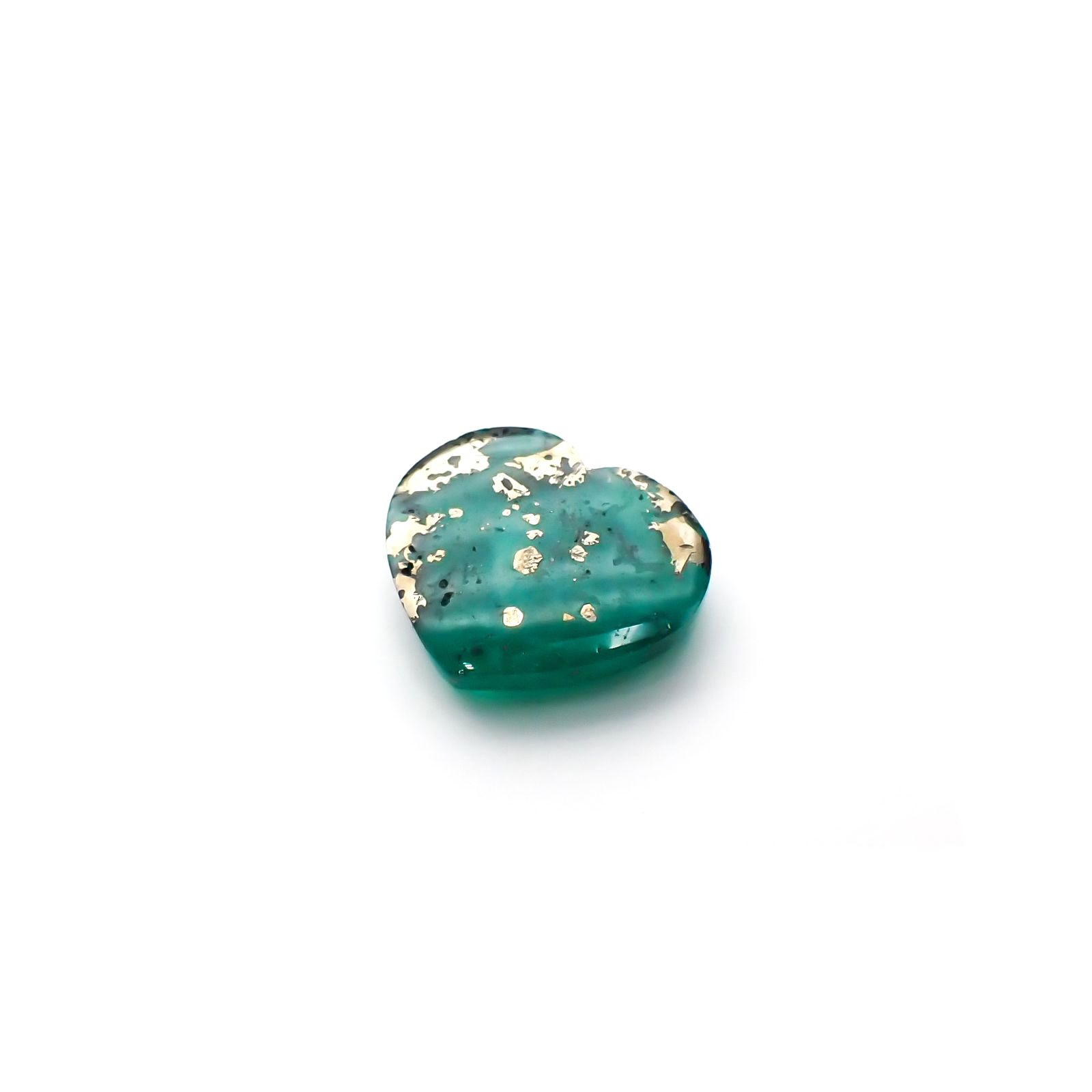 パイライトインエメラルド(宝石名パイライトインエメラルド) コロンビア・チボール鉱山産 4.725ct 彩珠鑑付[250611504]11.8×13.7mm前後