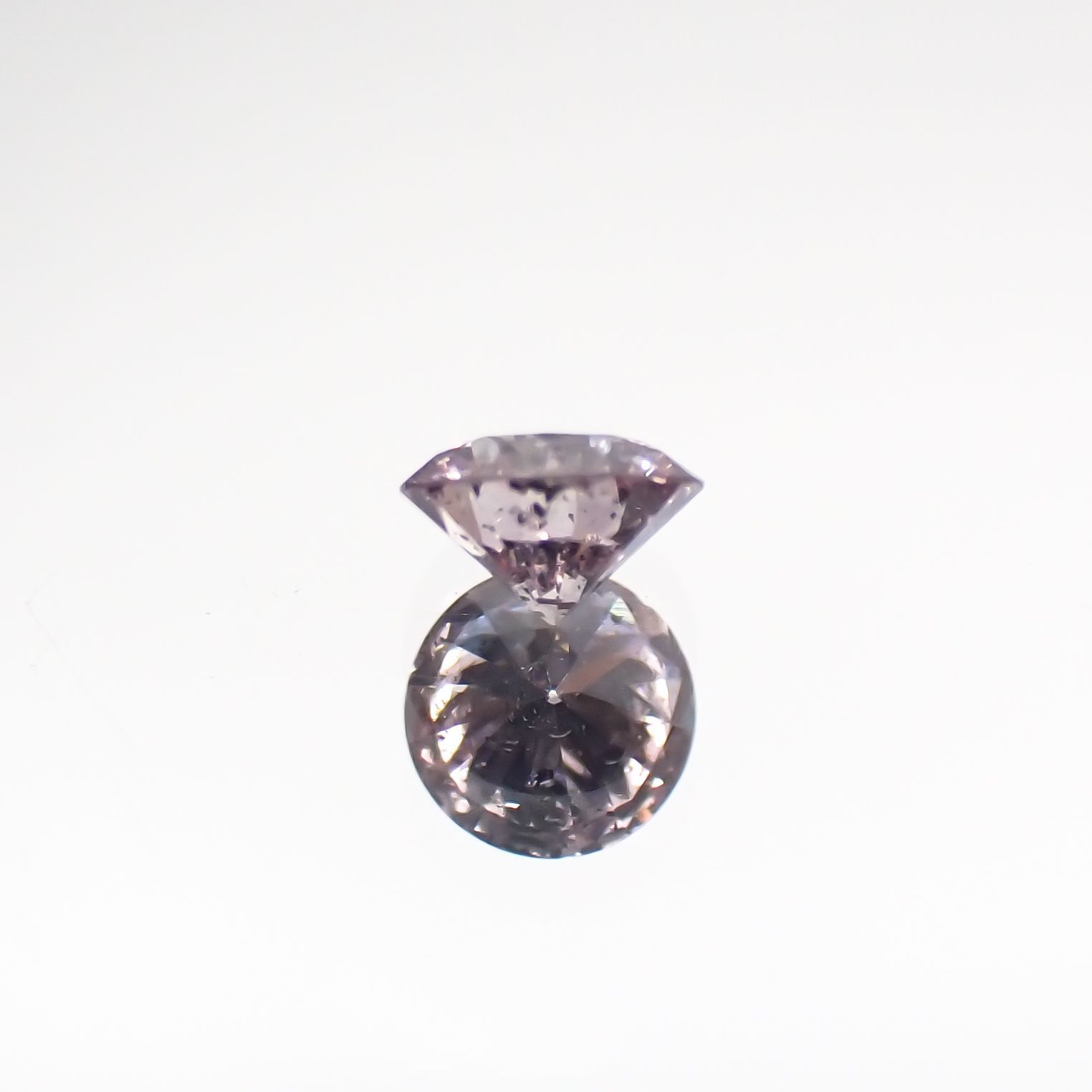 ピンクダイヤモンド(宝石名ダイヤモンド) I-2 / LIGHT BROWNISH PURPLISH PINK 0.095ct ソ付(CGL)[210711785]2.9×2.9mm前後