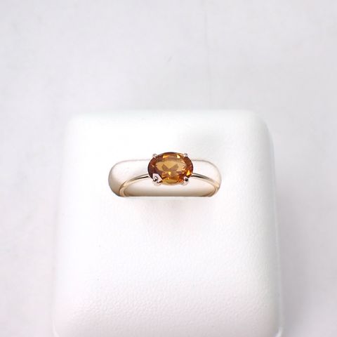 リング空枠：石留め▶マデイラシトリン（お客様製作例）