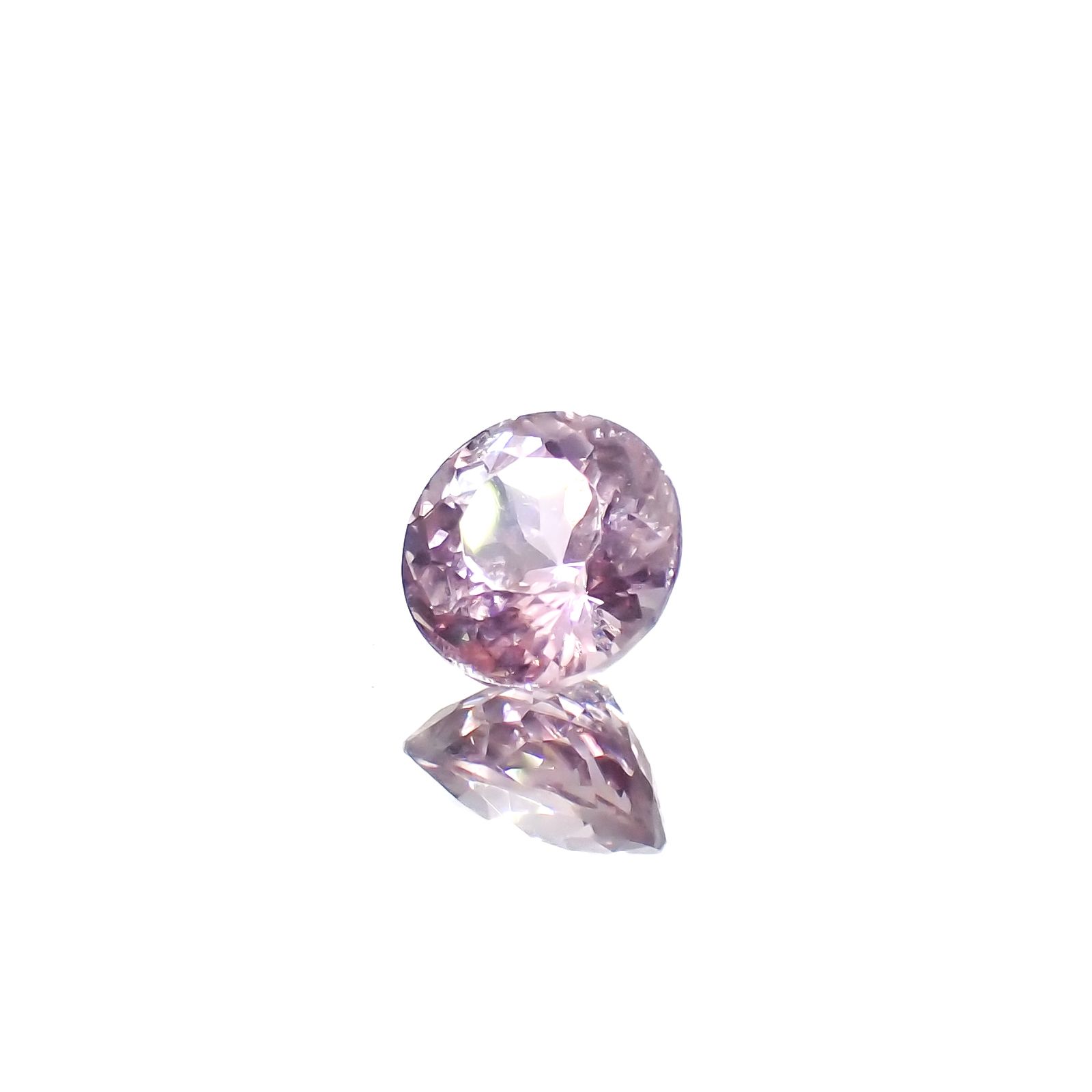 カラーシフト ピンクダイアスポア アフガニスタン産 0.66ct[240326990]5.3x5.2mm前後