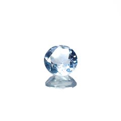 アクアマリン(宝石名アクアマリン)モザンビーク産 0.38ct 識別済[240226010]4.9x4.9mm前後