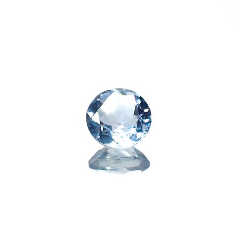 アクアマリン(宝石名アクアマリン)モザンビーク産 0.38ct 識別済[240226010]4.9x4.9mm前後