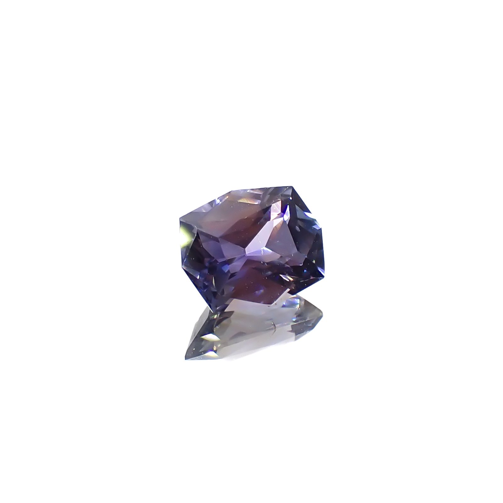 ◇カスタムカット◇バイカラータンザナイト 非加熱 タンザニア産 0.87ct [241029371]6.9x5.5mm前後