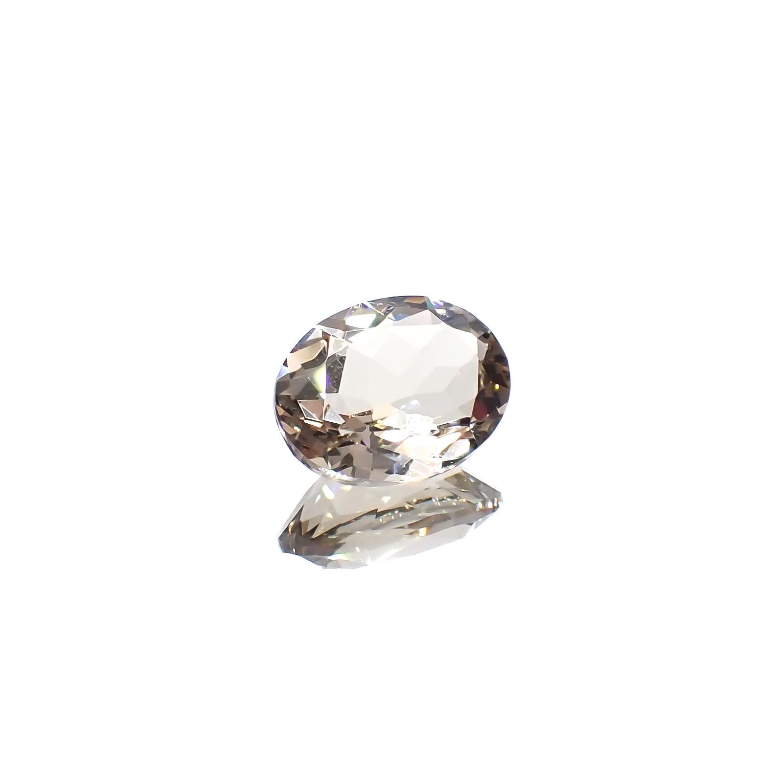 含バリウム・サニディン(宝石名サニディン)ドイツ産 1.82ct 識別済[231224976]9.6x7.3mm前後