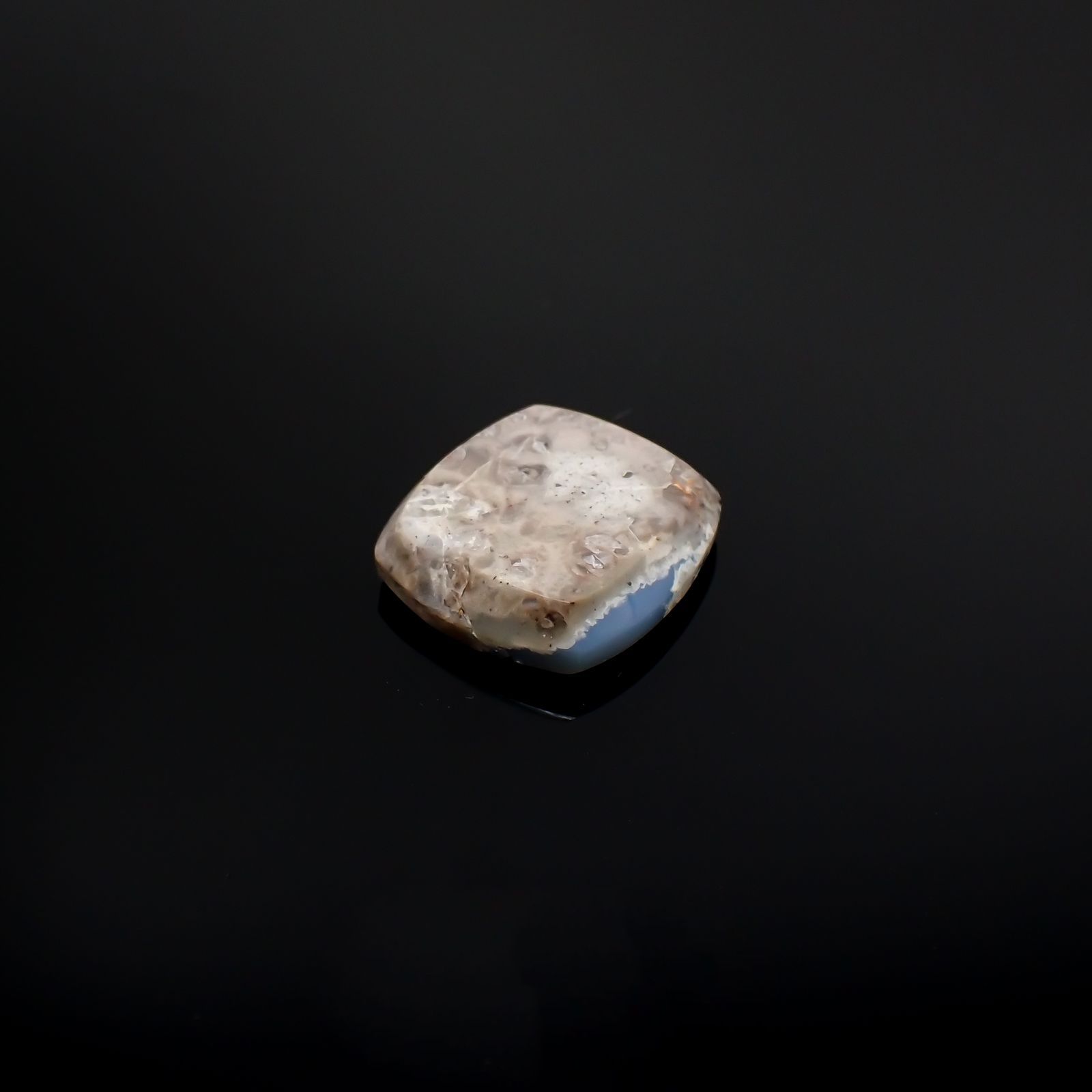 マトリックスブルーオパール アメリカ・オレゴン州産 3.36ct[220917811]11.7x10.9mm前後