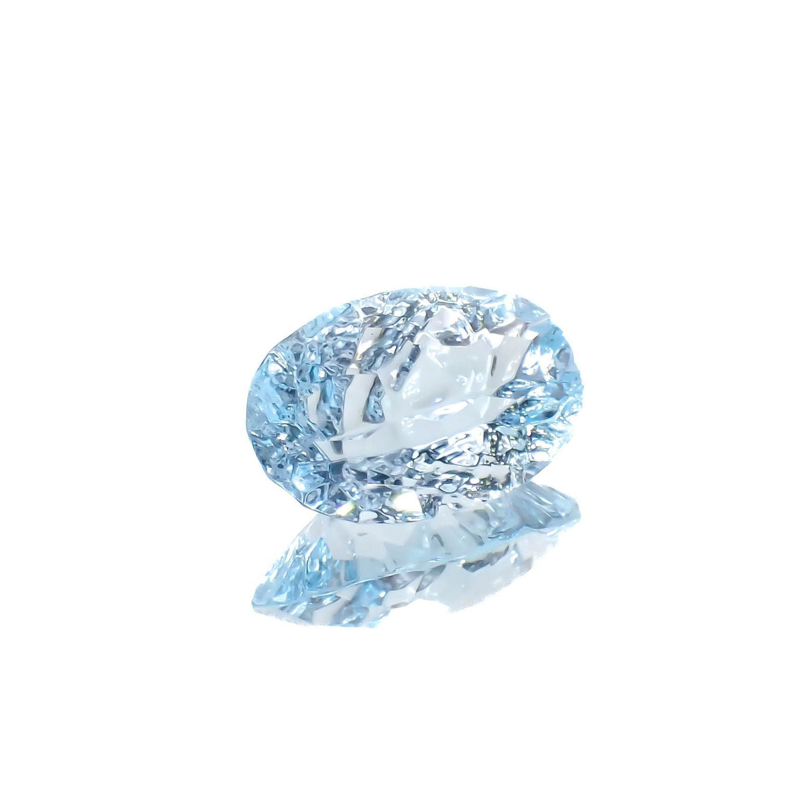◇カスタムカット◇ブルートパーズ ブラジル産 3.65ct[221219338]12x8.1mm前後