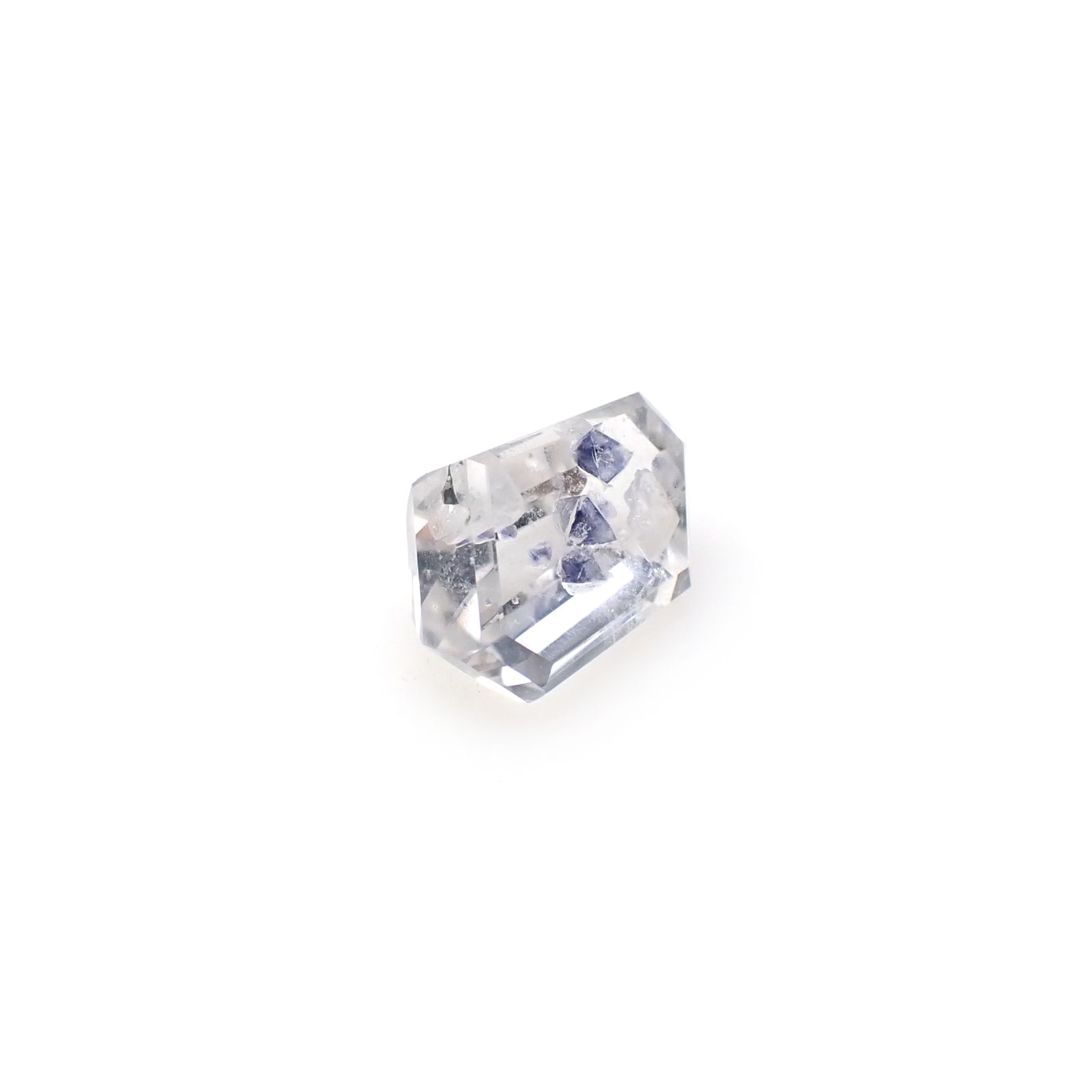 ◇フリーフォーム◇フローライトインクォーツ マダガスカル産 4.70ct [250329957]12.8x7.7mm前後