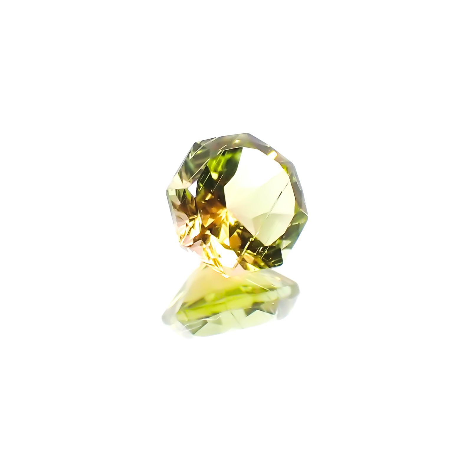 ◇オクタゴンカット◇イエロートルマリン SA(宝石名イエロー・トルマリン)ブラジル産 0.55ct 識別済[231124202]5x4.9mm前後