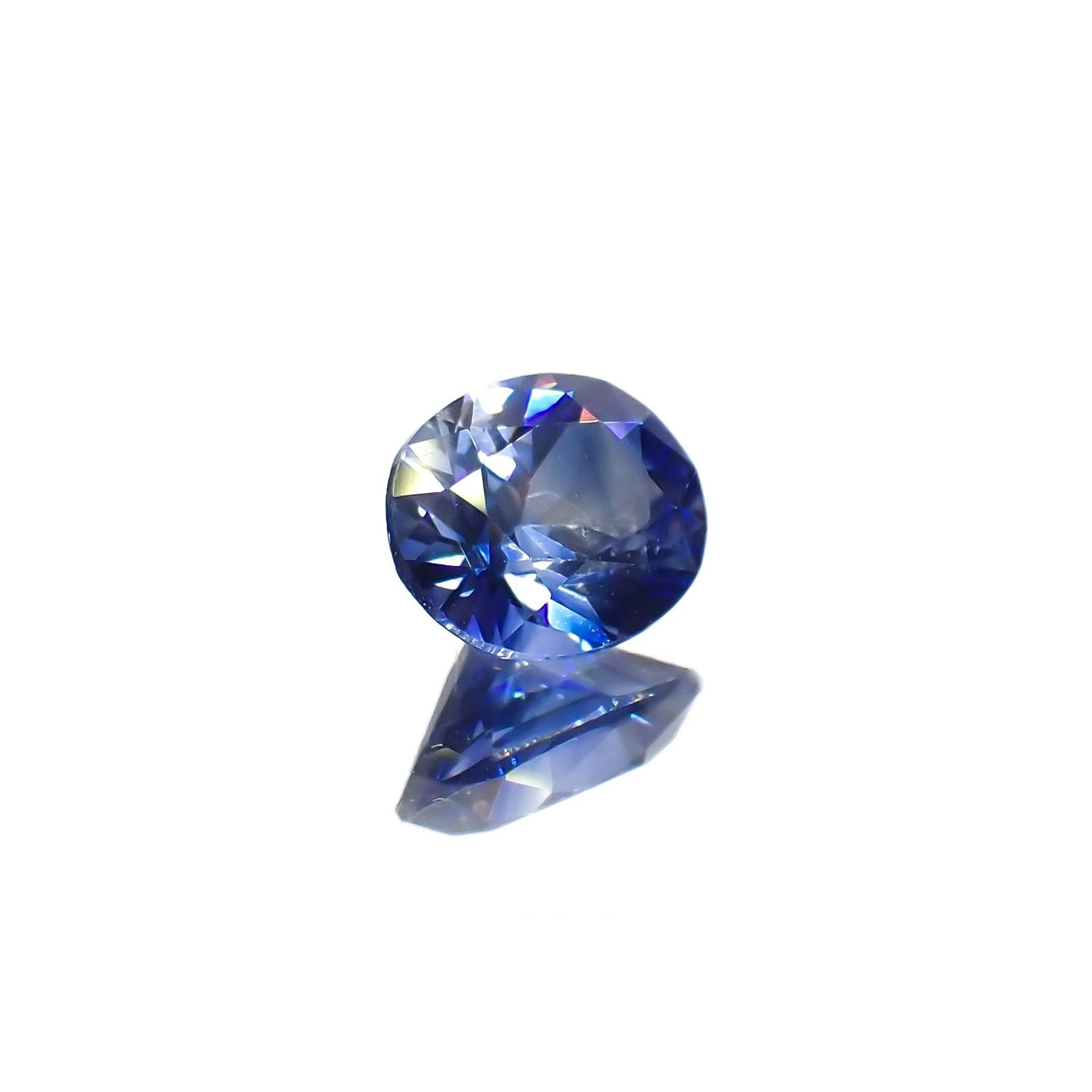 バイカラーサファイア(宝石名サファイア)スリランカ/マダガスカル産 識別済 0.61ct / 5.6x4.5mm前後 [220817434]