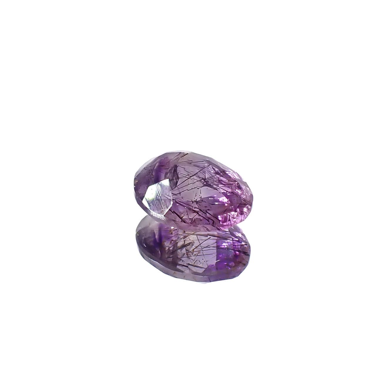 ◇チェッカーカット◇アメジストエレスチャル ブラジル産 2.27ct [250730855]9.8x7.8mm前後