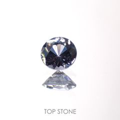 グレイッシュブルースピネル(宝石名スピネル)ビルマ産 0.38ct 識別済[220113919]4.5x4.5mm前後