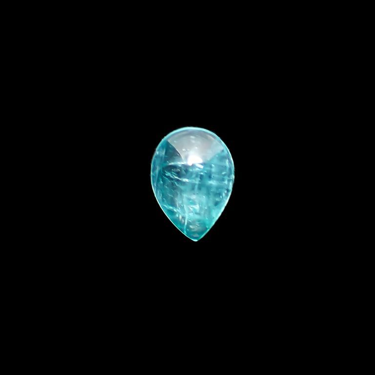 パライバトルマリン(宝石名トルマリン/別名パライバ・トルマリン) ブラジル・キントス鉱山産 0.316ct ソ付(宝貴協)[210711754]6.1×4.5mm前後