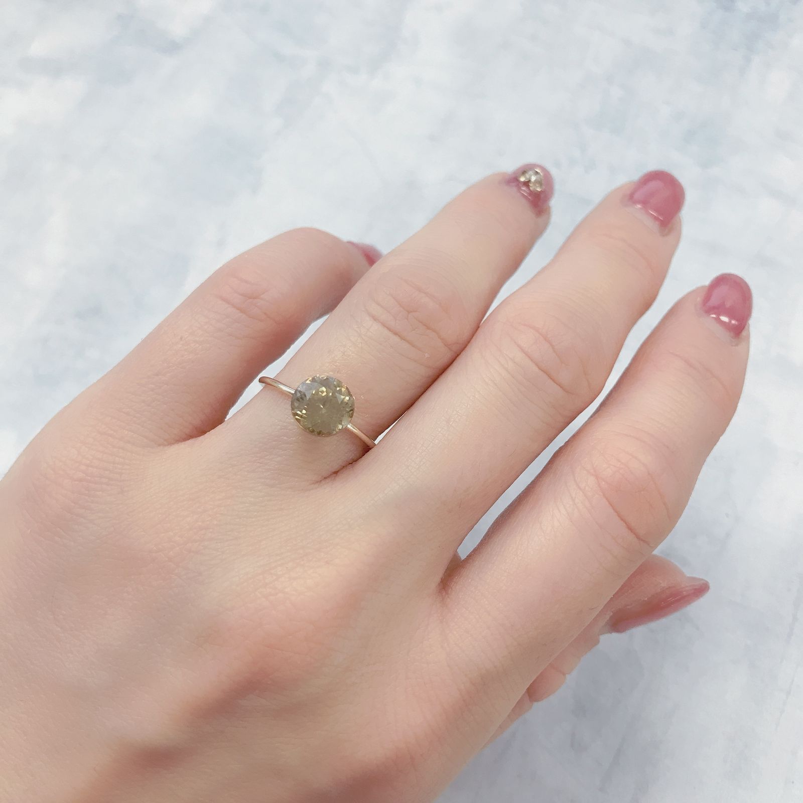 イエロージルコン(宝石名ジルコン)スリランカ/カンボジア産 2.98ct 識別済[220114835]7.7x7.6mm前後