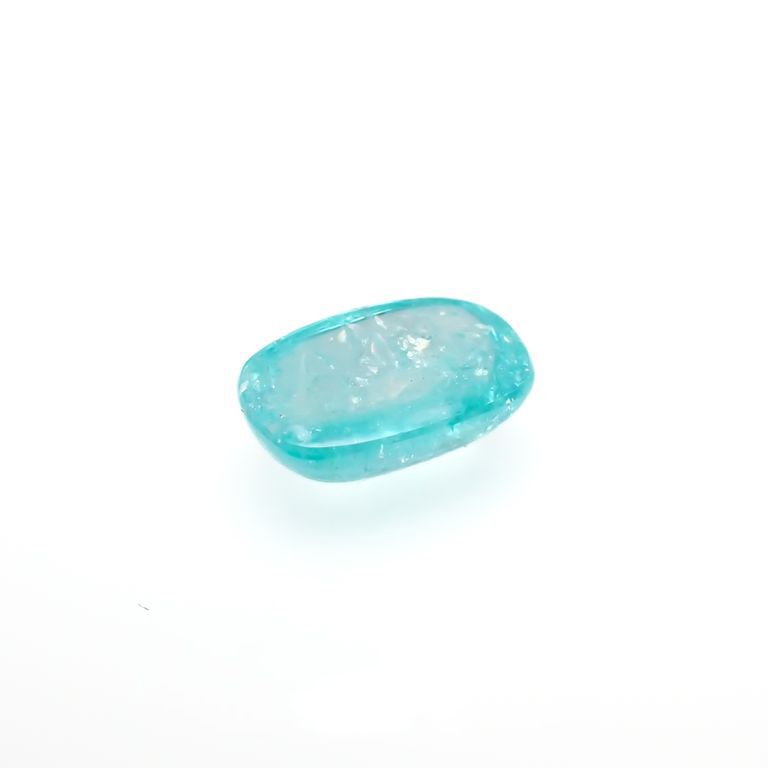 バイカラーパライバトルマリン(宝石名トルマリン/別名パライバ・トルマリン)ブラジル・キントス鉱山産 1.406ct ソ付(宝貴協)[221018762]8.6x5.8mm前後
