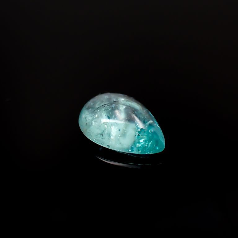 パライバトルマリン(宝石名トルマリン/別名パライバ・トルマリン)ブラジル・キントス鉱山産 0.568ct ソ付(宝貴協)[221018760]6.8x4.9mm前後