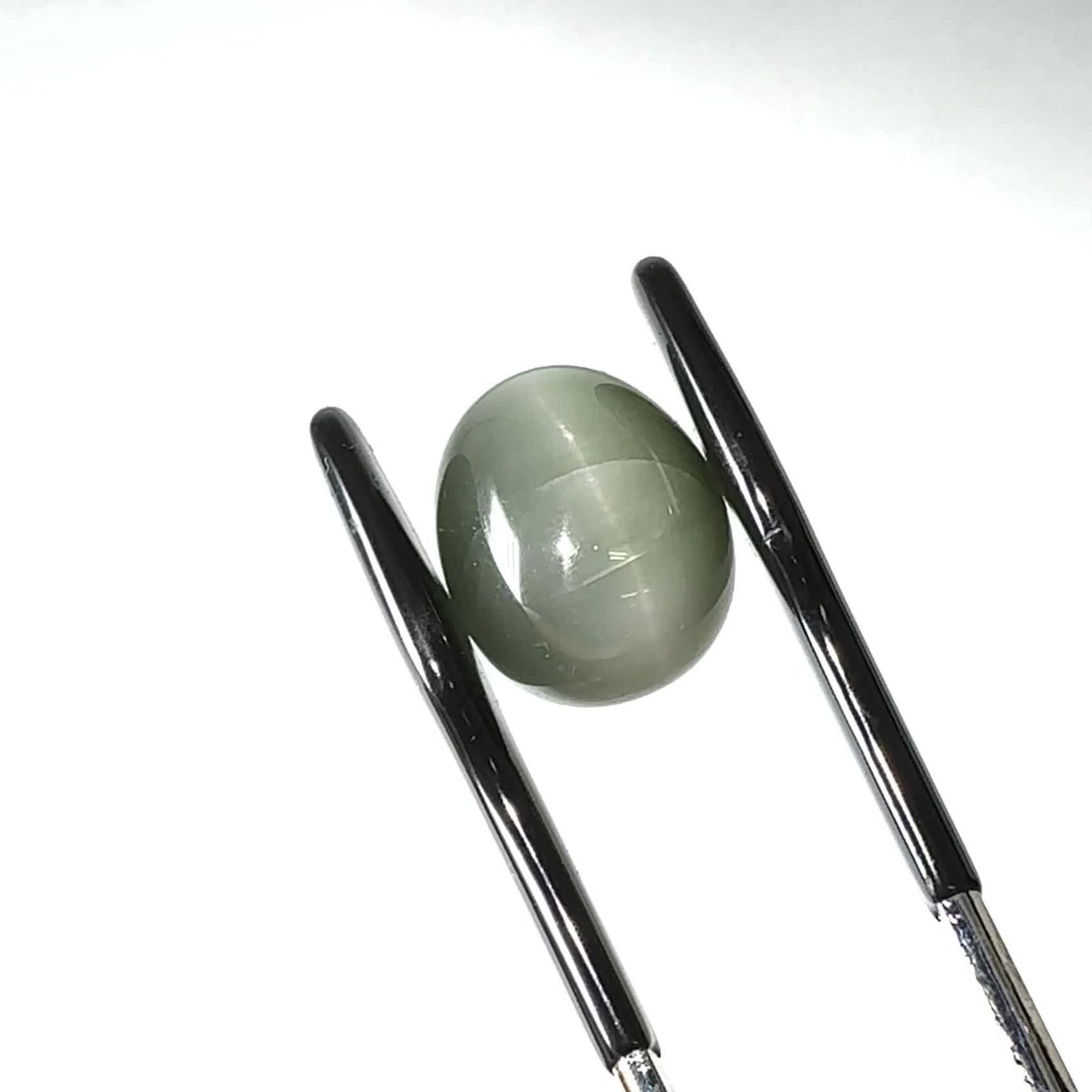 グリーンアパタイトキャッツアイ ブラジル産 7.81ct / 12.5x10.4mm前後